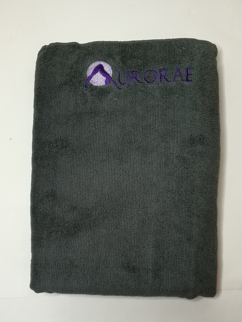 Aurorae Embroidered Green Yoga Mat Towel NEW